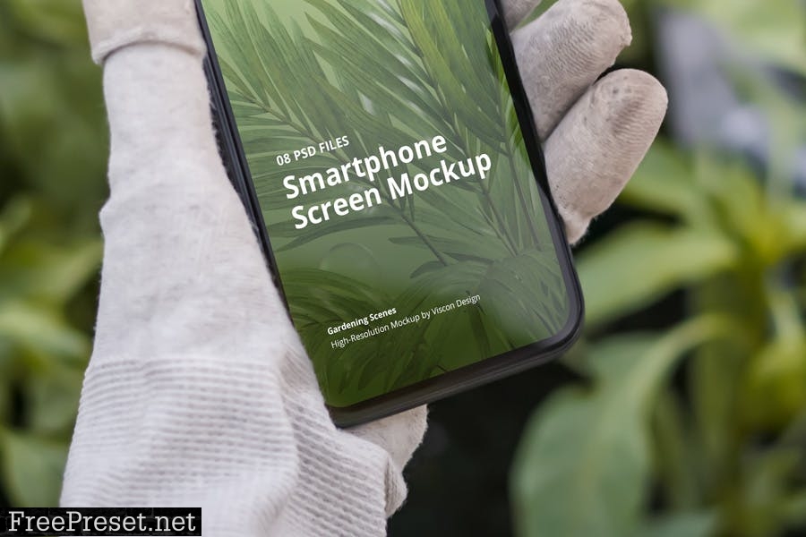 Phone Mockup Gardening Scenes TK5F72V