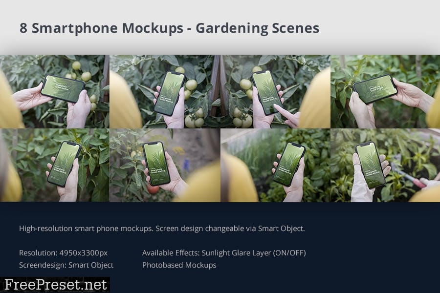 Phone Mockup Gardening Scenes TK5F72V