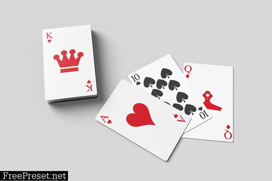 Poker Card Display Mockup BE43KQL