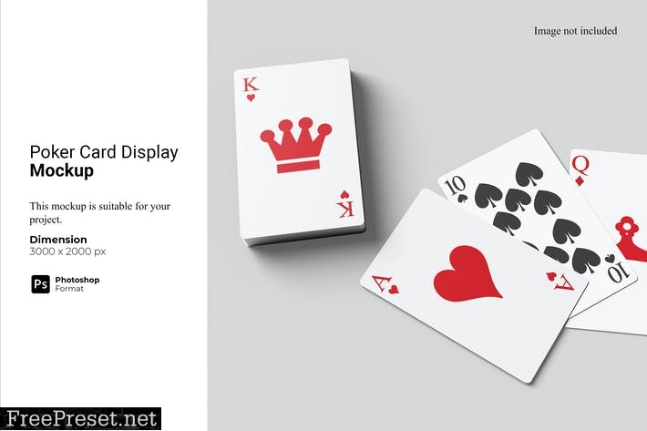 Poker Card Display Mockup BE43KQL