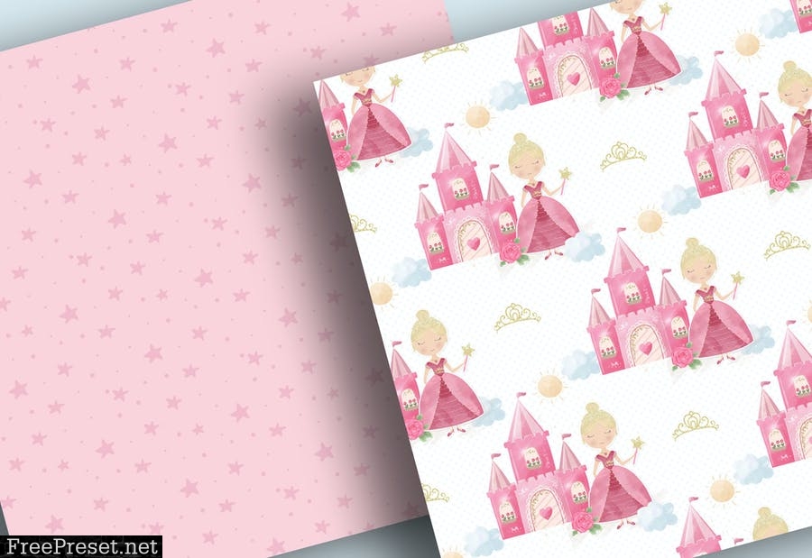 Princess digital paper pack