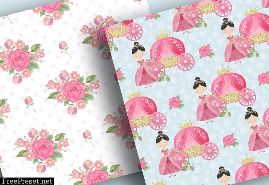 Princess digital paper pack