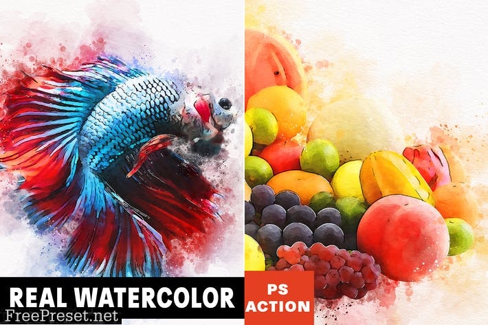 Real Watercolor Photoshop Action