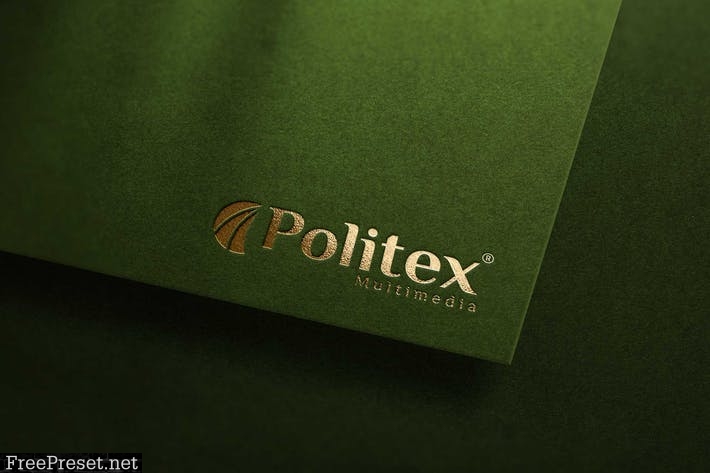 Realistic Logo Mockup - Shiny Gold Texture 8XXKNTW