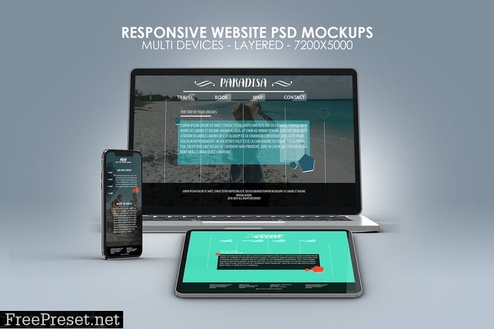 Responsive Website PSD Mock-ups PSRQ3W3