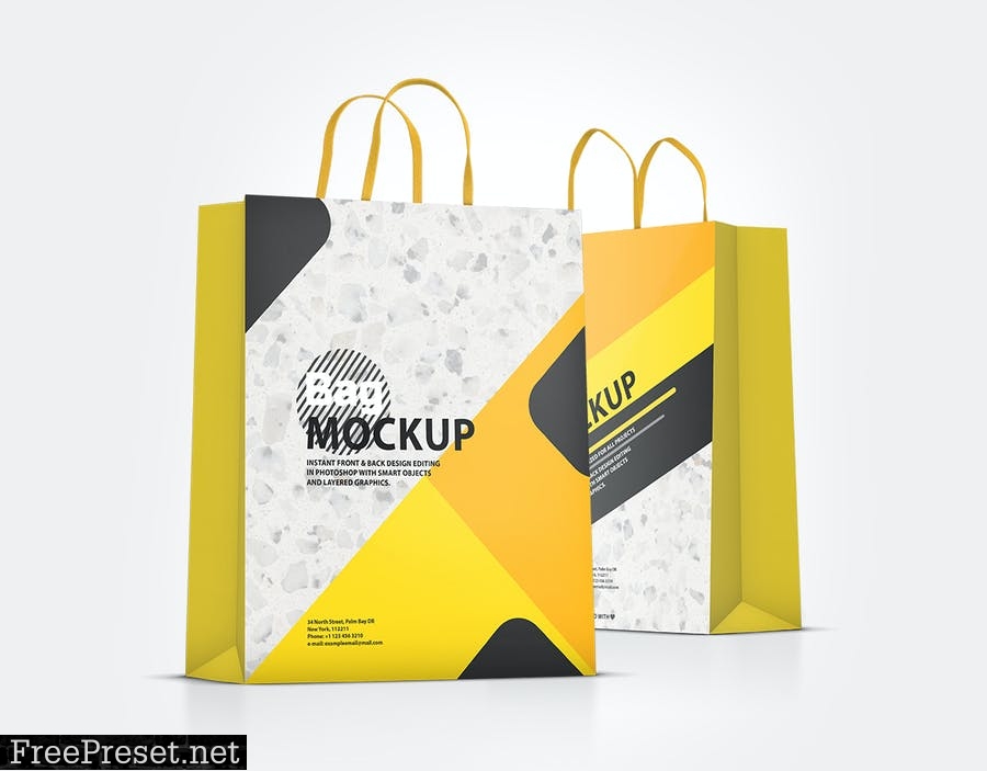 Shopping Bags 8 Layered PSD Mockups LLLEG7G