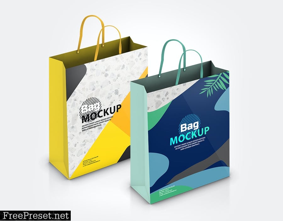 Shopping Bags 8 Layered PSD Mockups LLLEG7G