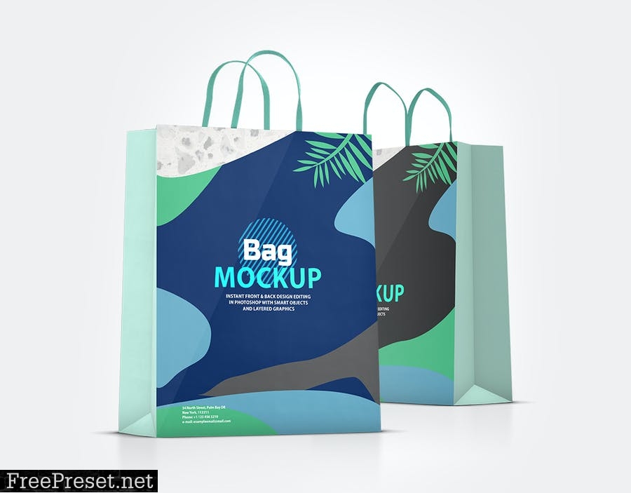 Shopping Bags 8 Layered PSD Mockups LLLEG7G