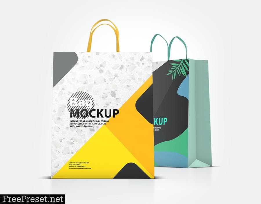 Shopping Bags 8 Layered PSD Mockups LLLEG7G