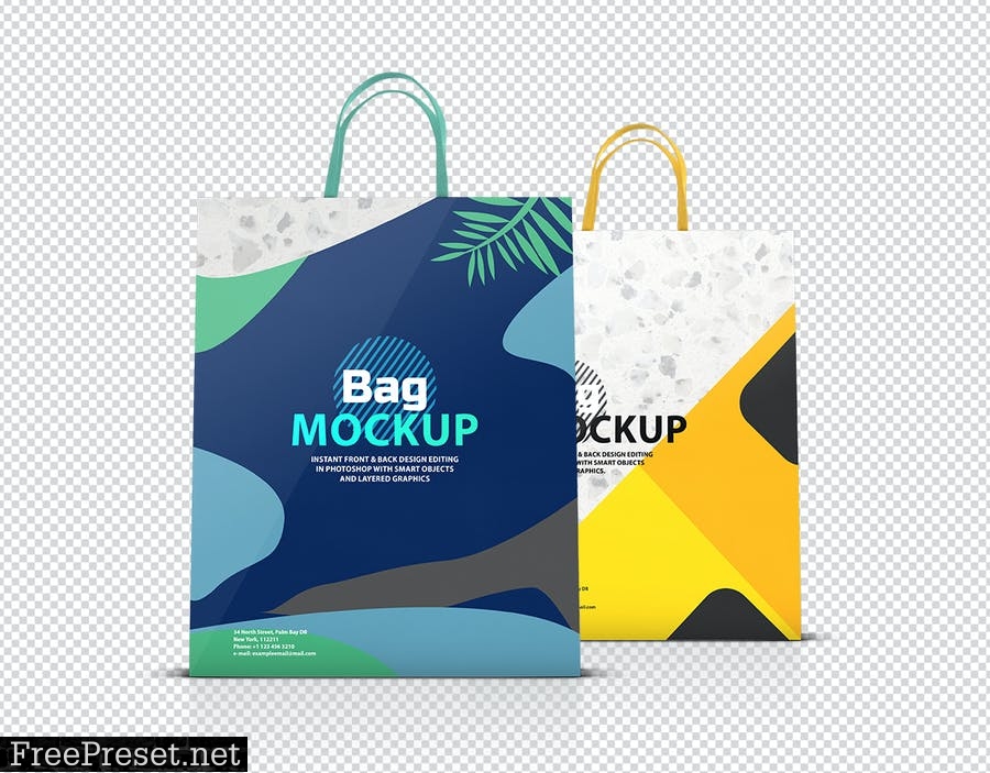 Shopping Bags 8 Layered PSD Mockups LLLEG7G