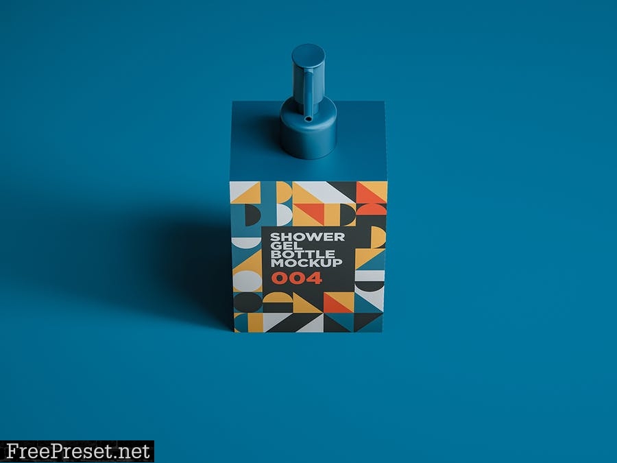 Shower Gel Bottle Mockup 004