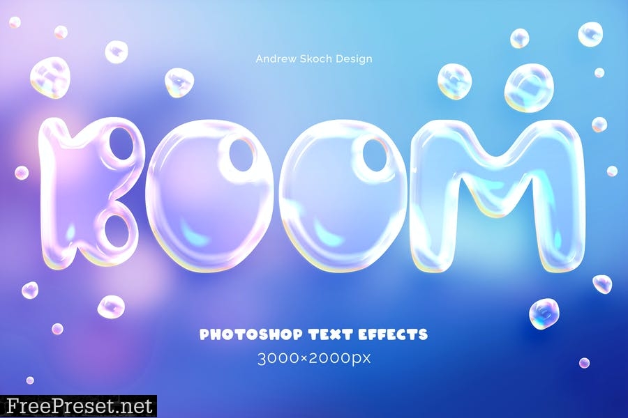 Soap Bubbles Text and Logo Effect UWTF334