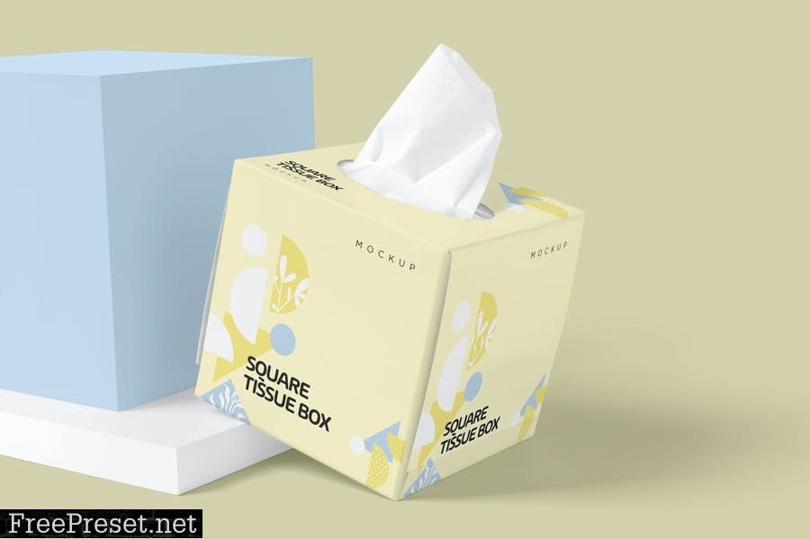 Square Tissue Box Mockups