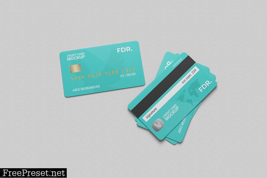 Stack Credit Card Mockup AV27A93