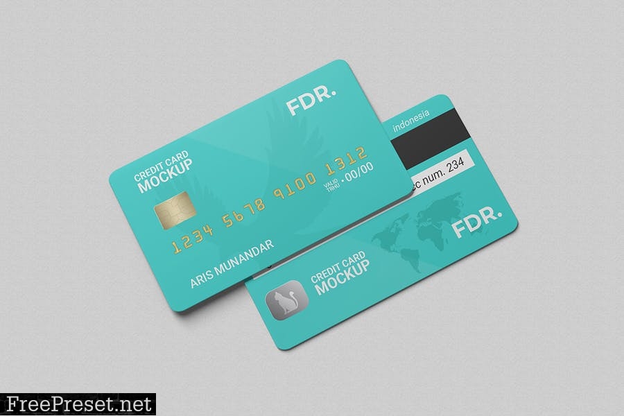 Stack Credit Card Mockup AV27A93