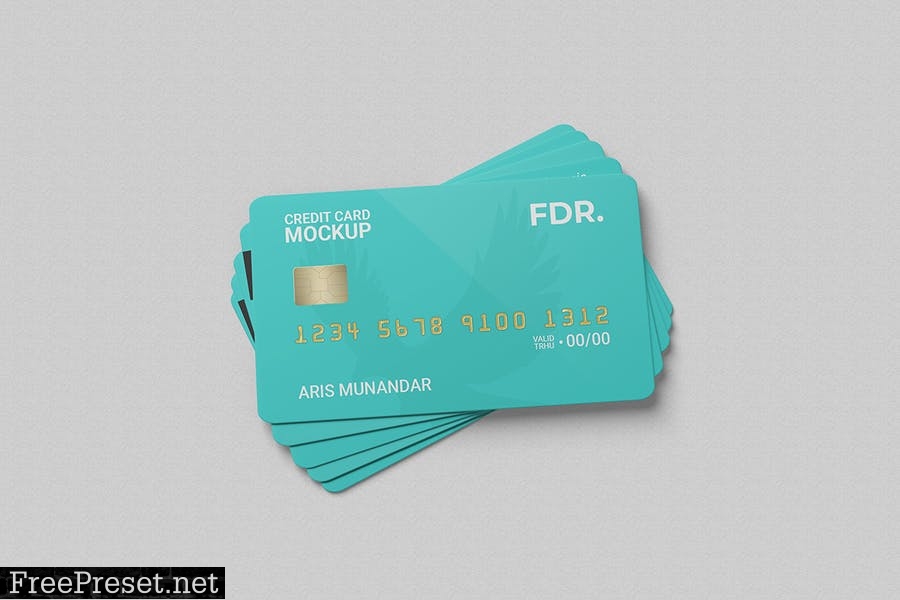 Stack Credit Card Mockup AV27A93