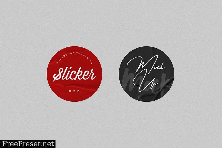 Sticker Mockup 9P4GKFQ