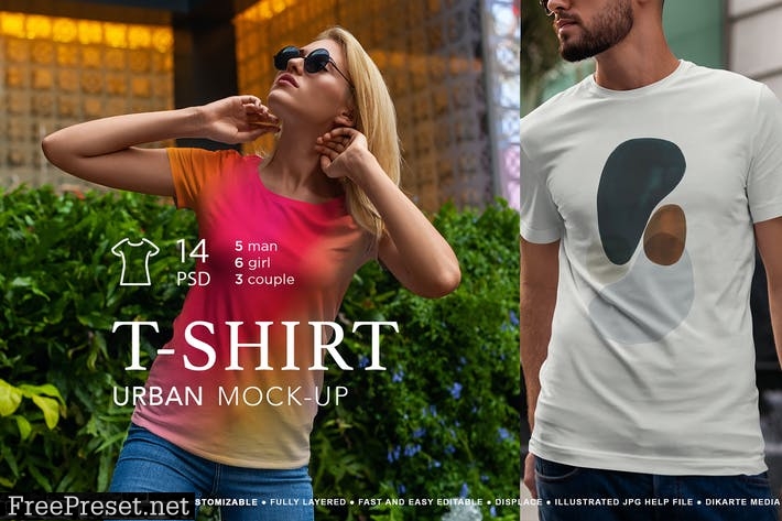 T-Shirt Mock-Up Urban Style vol.3 BN7AYVR