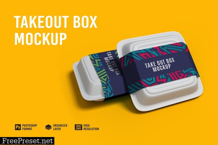 Takeout Box Mockup DKQ7C4M