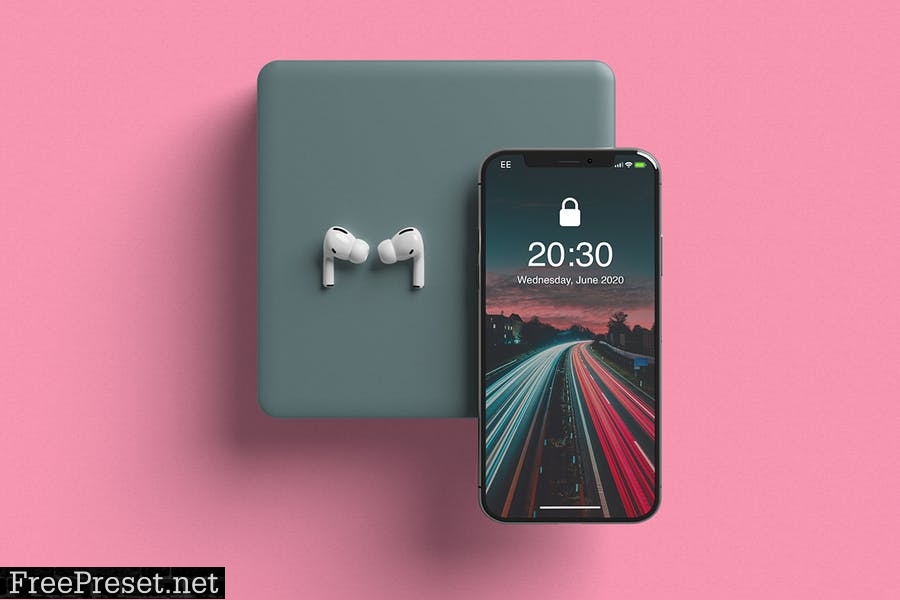 Top View Smartphone Mockup ZZP2YAX