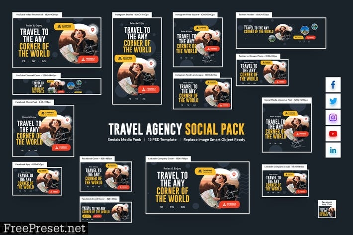 Travel Agency Social Pack
