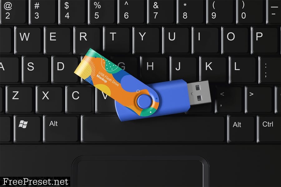 USB Flash Drive Mockup 44BECU2