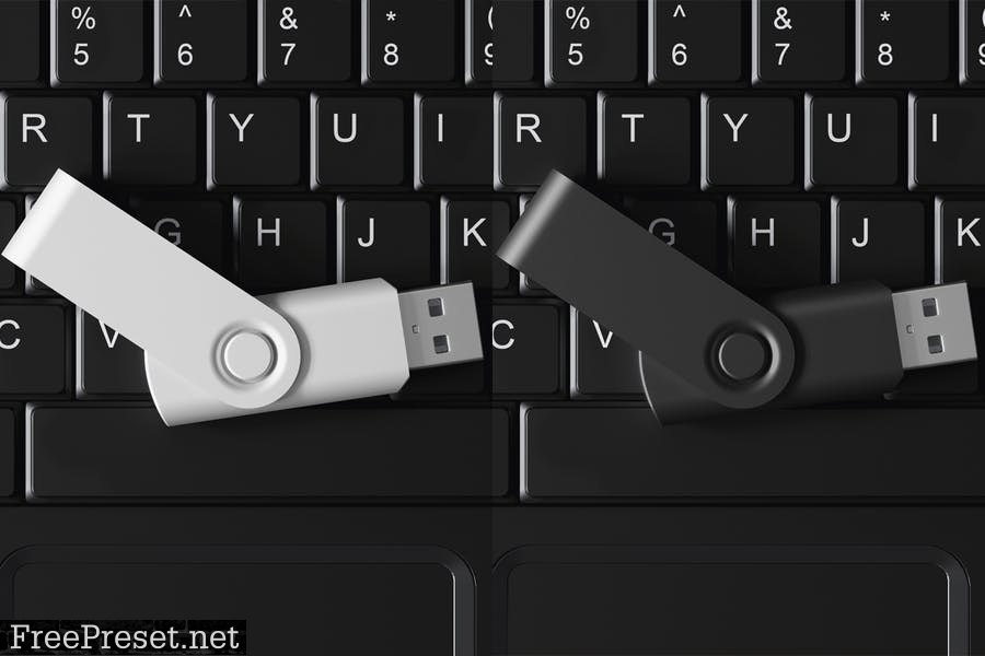 USB Flash Drive Mockup 44BECU2