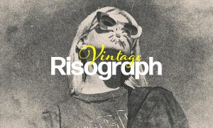 Vintage Risograph Photo Effect