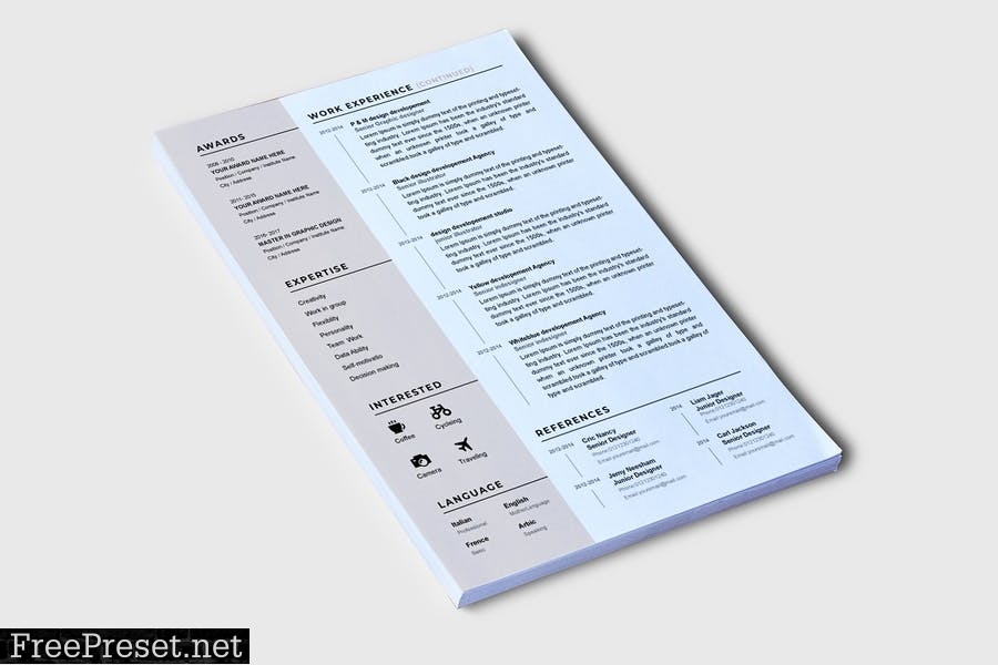 Web Designer CV Resume VJSR3VV