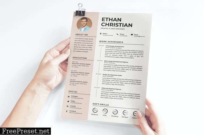 Web Designer CV Resume VJSR3VV