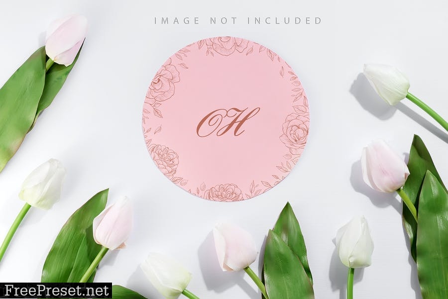 Wedding postcard mockup