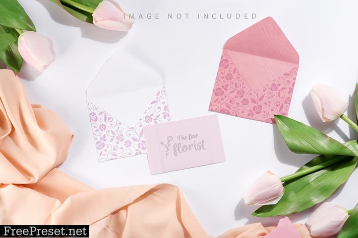 Wedding postcard mockup