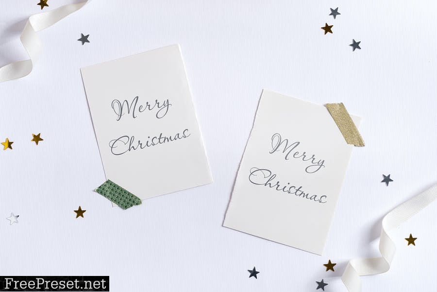 White Christmas Mockup card RNETQFM