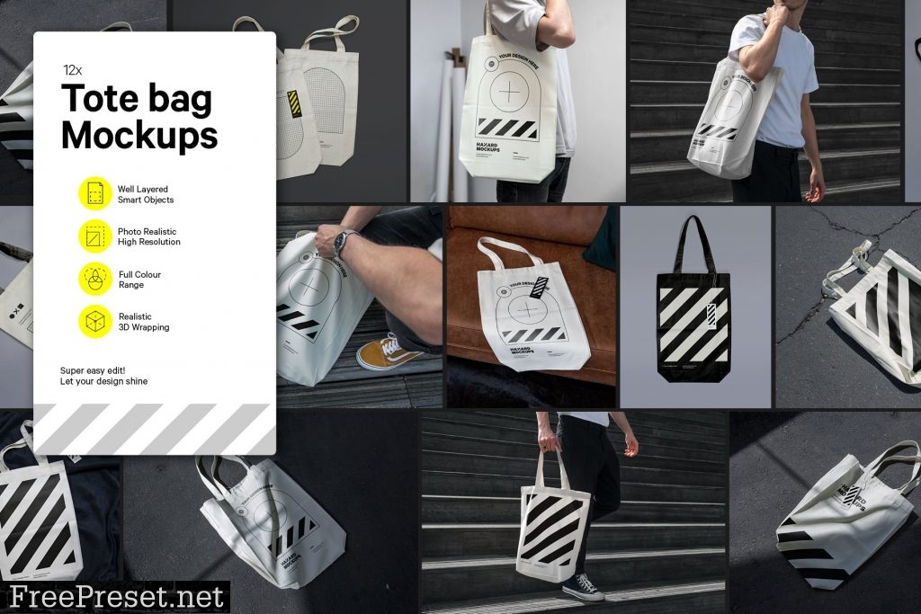 Tote Bag Mockup Bundle 12