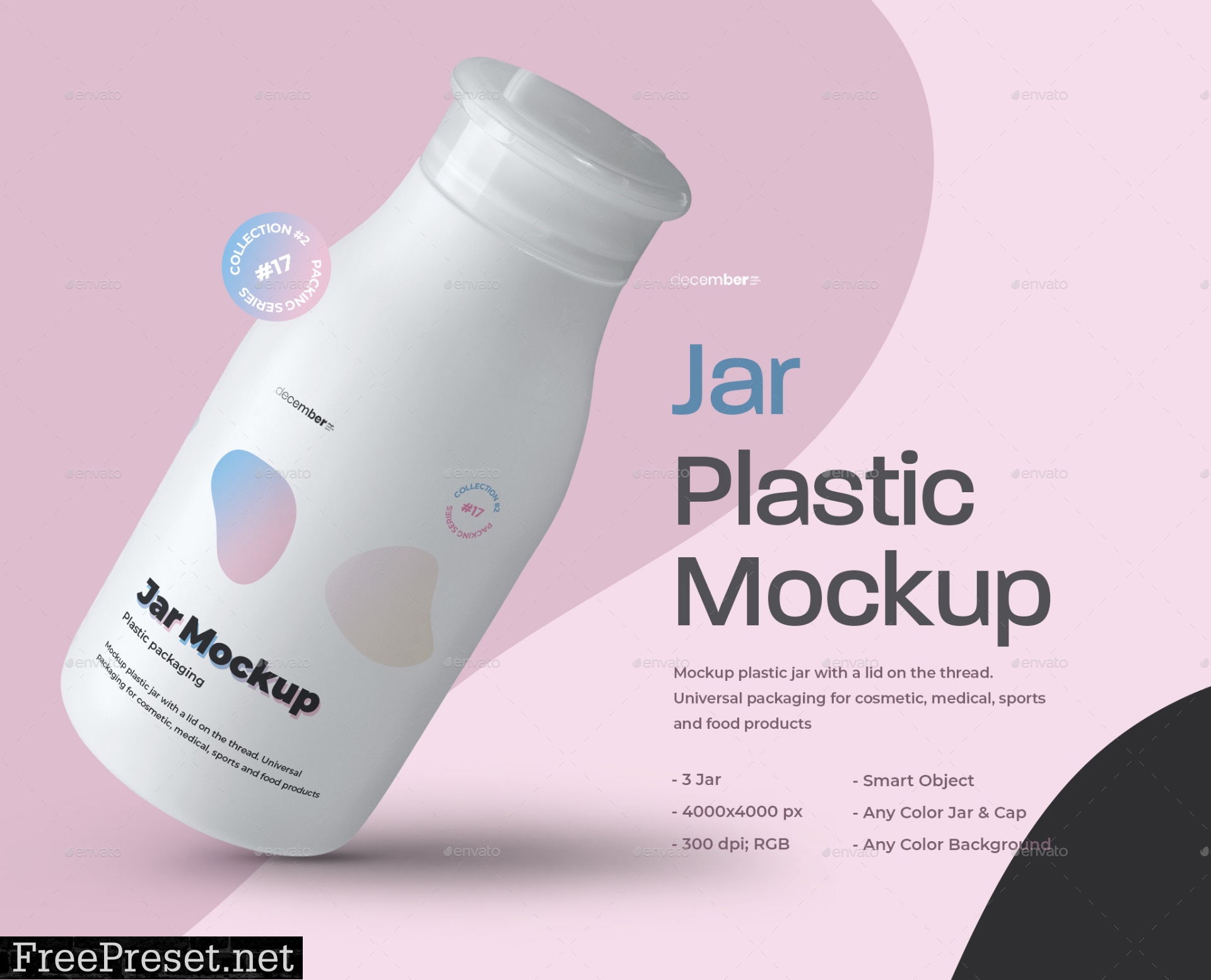 3 Mockups Plastic Jar 28005845