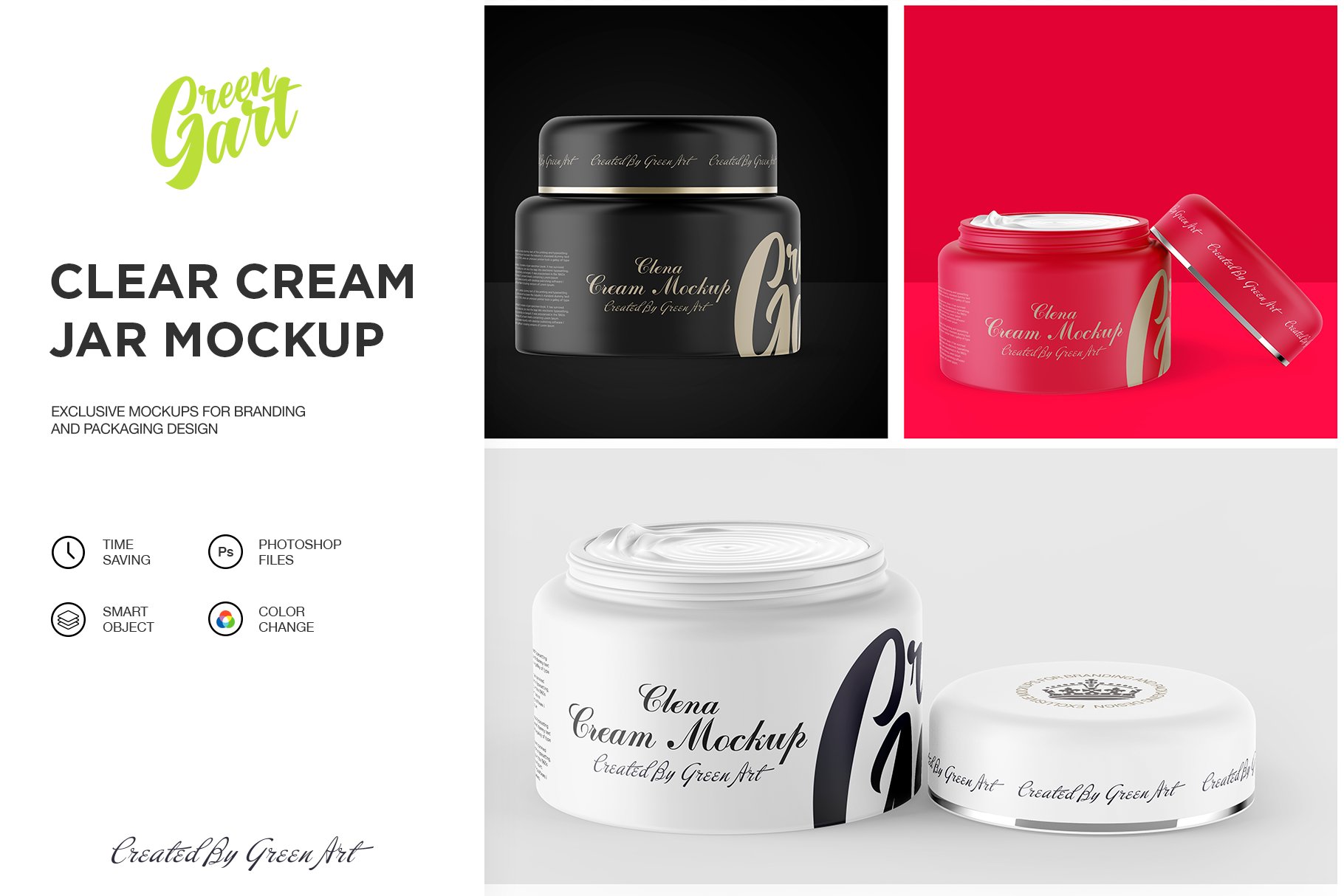 3 PSD Clear Cream Jar Mockup 2310526