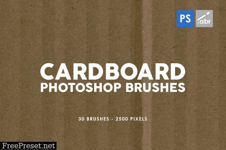 30 Cardboard Photoshop Brushes