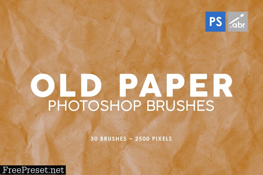 30 Old Paper Photoshop Stamp Brushes 7C2FQUQ