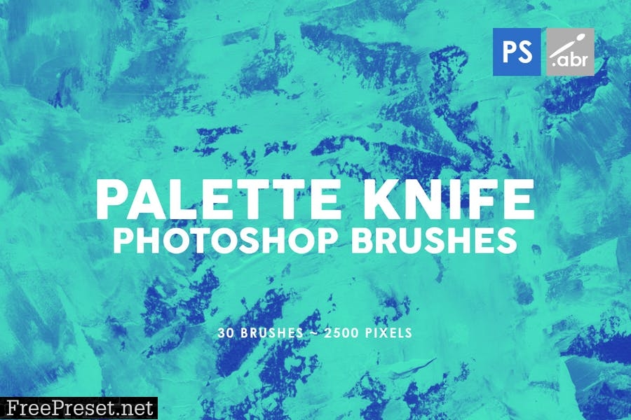 30 Palette Knife Photoshop Stamp Brushes 3 JAPHCLE