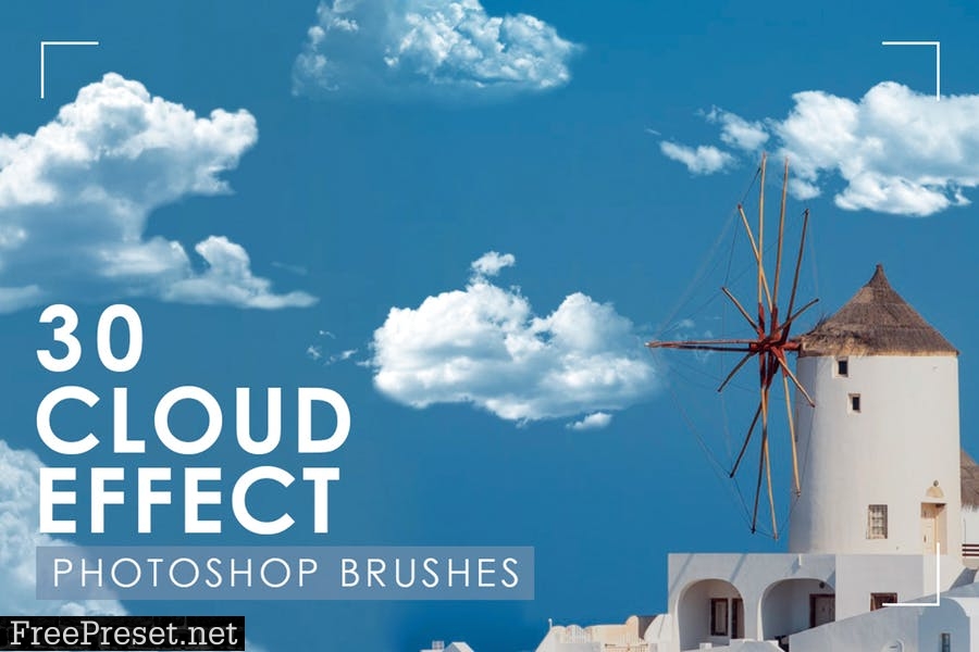 30 Realistic Cloud Photoshop Brushes 3TF299K