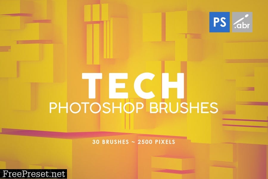 30 Tech Photoshop Stamp Brushes LE4BZW4