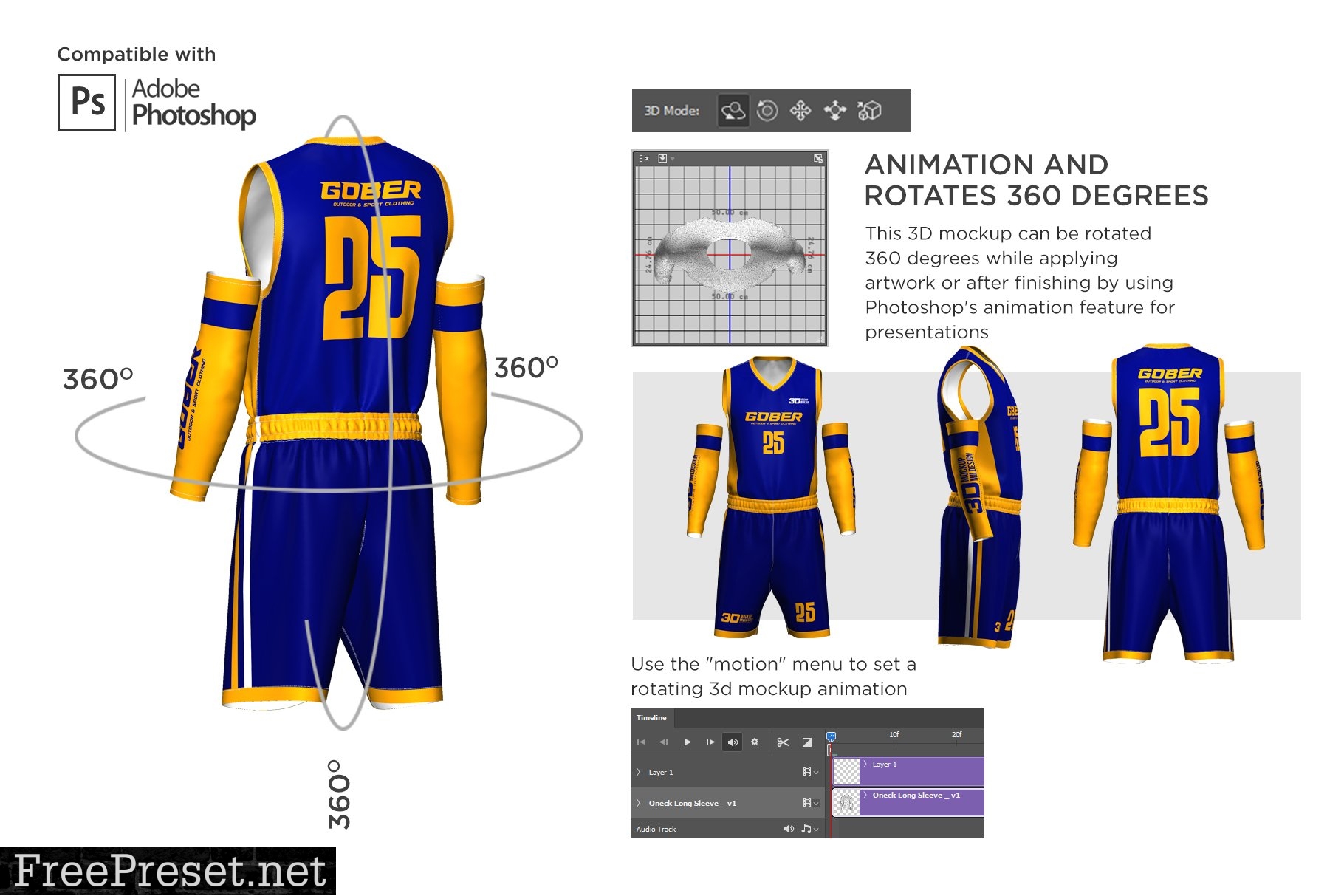 3D Men's Basketball Jersey Mockup 5963509