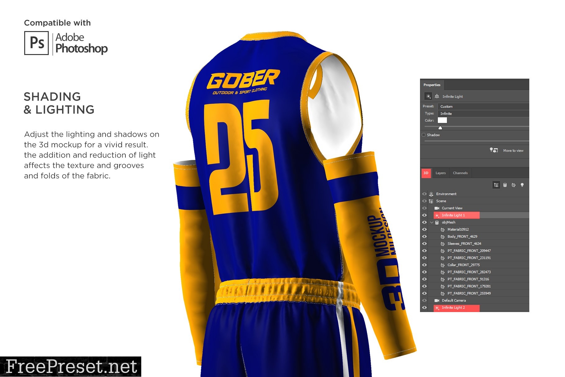 3D Men's Basketball Jersey Mockup 5963509