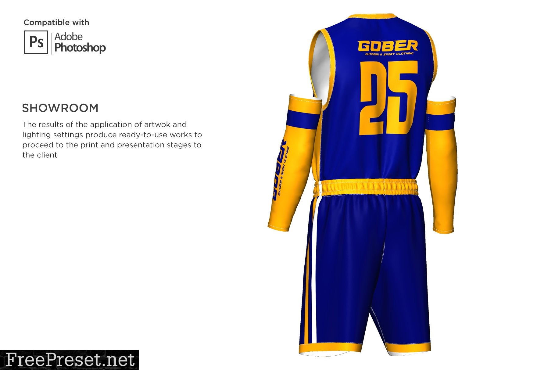 3D Men's Basketball Jersey Mockup 5963509