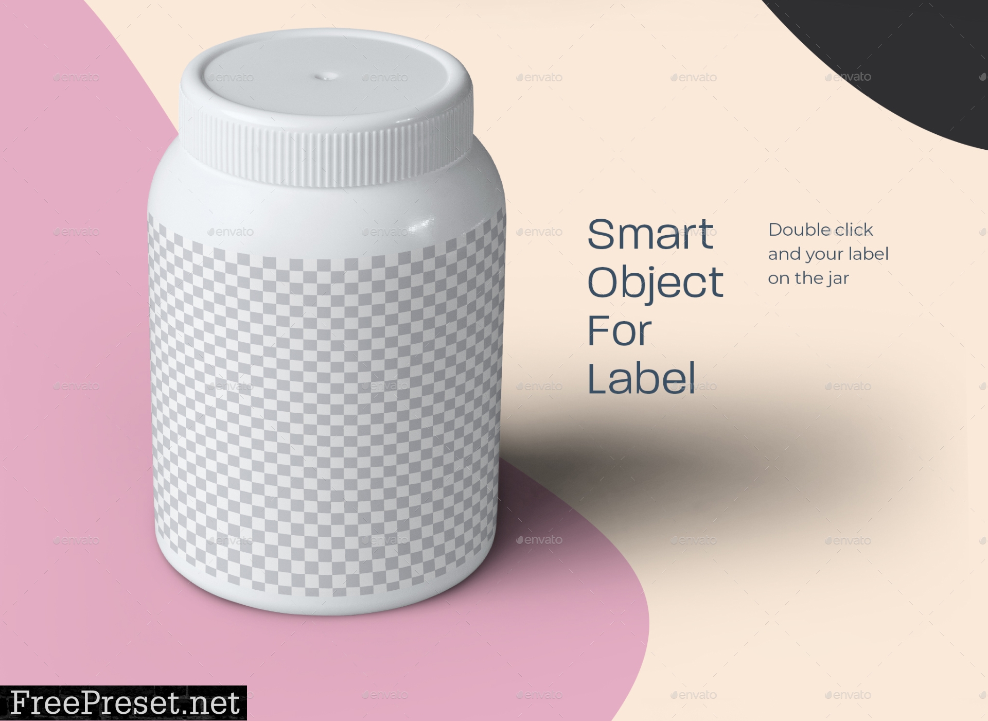 4 Mockups Plastic Fat Jar 28021751