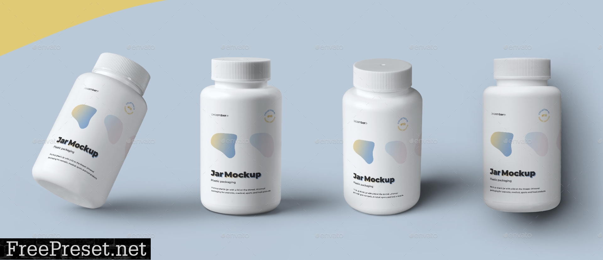 4 Mockups Plastic Jar 28001672