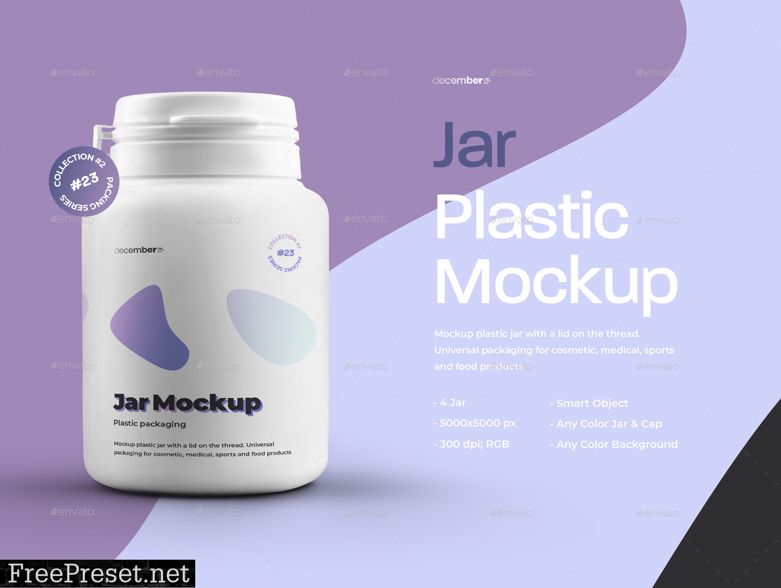 4 Mockups Plastic Jar For Pills or Capsules 29337798