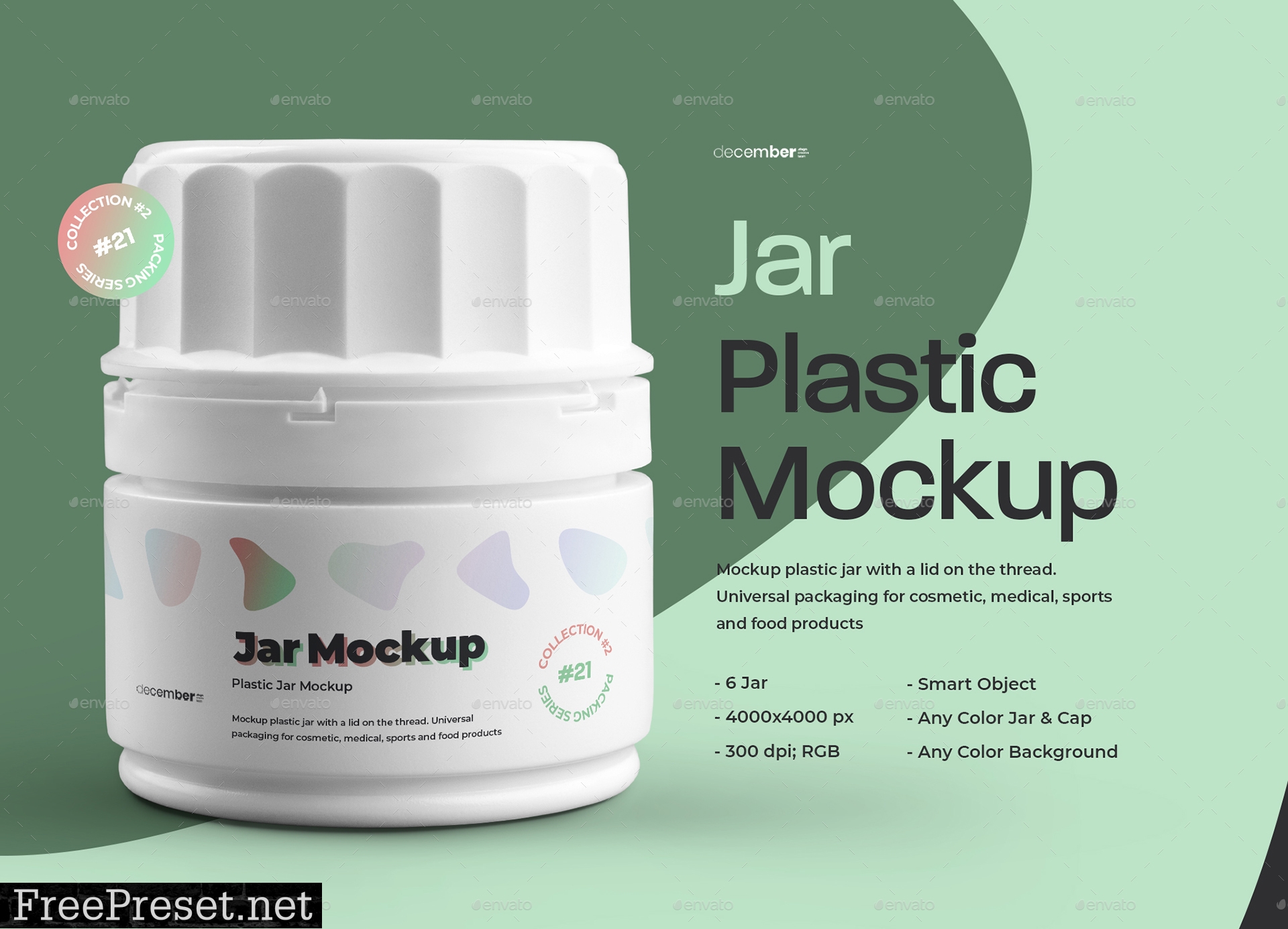 6 Mockups Plastic Small Jar 28153481