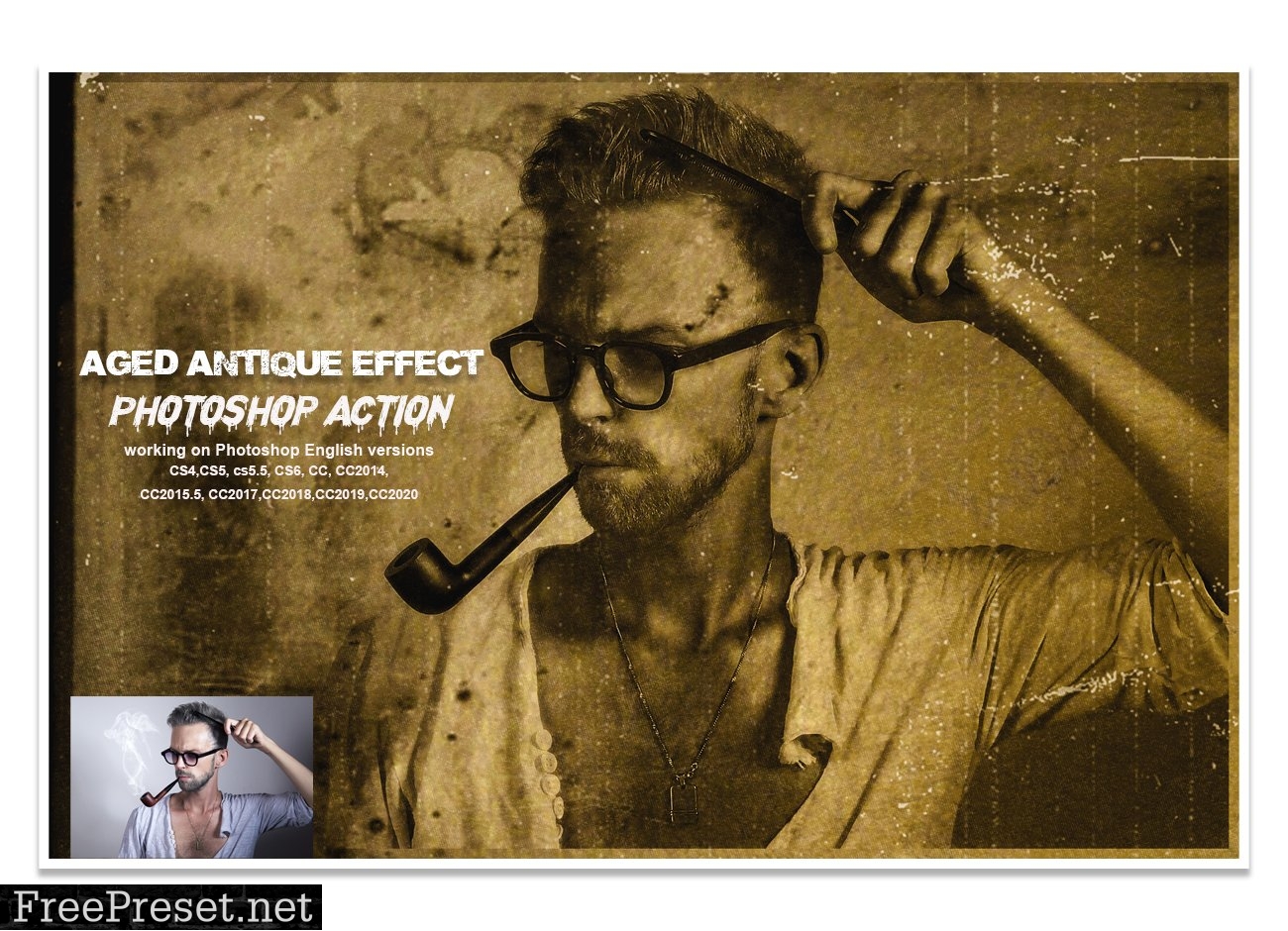 Aged Antique Effect Photoshop Action 5657752