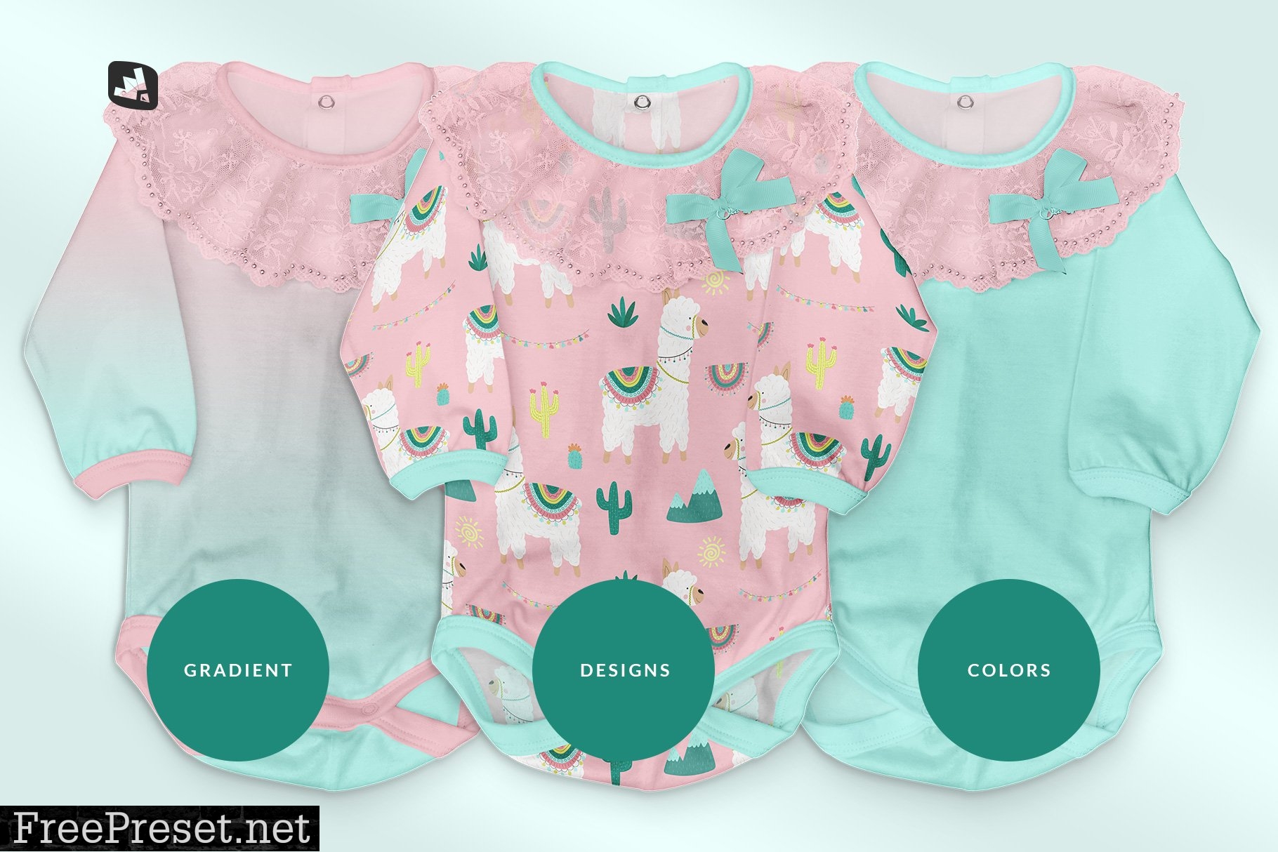 Baby Girl's Onesie Mockup 5134268